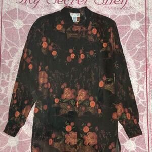 My Secret Shelf Pattern Big Shirt XS-3X Uncut Asian Inspired Patchwork Mature